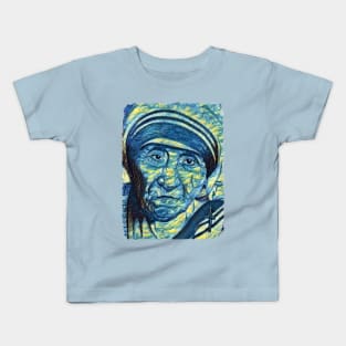 Mother Teresa Van Gogh Style Kids T-Shirt